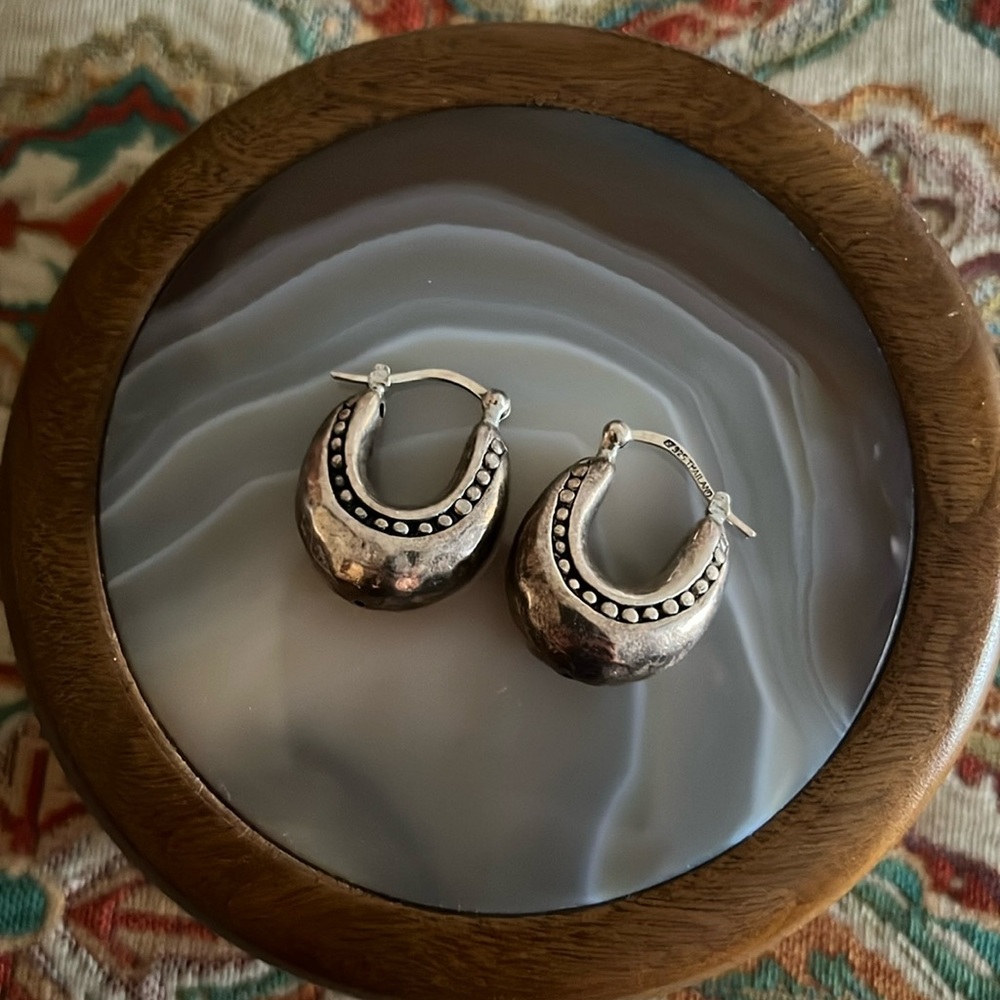Boho Thai .925 silver earrings